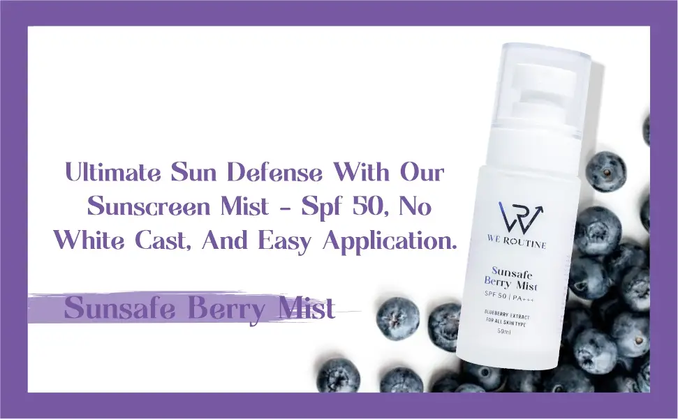 Sunsafe Berry Mist - Sunscreen Mist with Zinc Oxide, Blueberry Extract, and Vitamin E